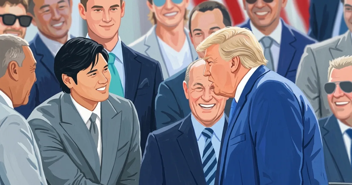 大谷翔平らドジャースがトランプ大統領表敬　昨季ワールドシリーズ2連覇、ホワイトハウス
