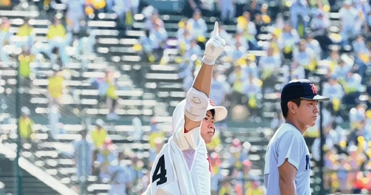 【甲子園】智弁和歌山・楠本龍生、横浜の織田翔希から勝ち越し３ラン　球場どよめく