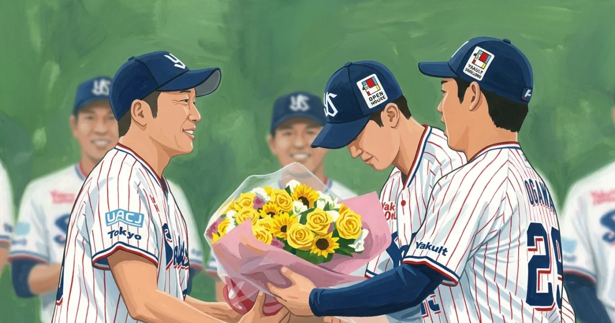 ヤクルト・石川雅規、戸田球場〝ラストゲーム〟後に花束贈呈＆5度胴上げ　新人時代からの思い出の球場「プロの原点。寂しい思いと感謝」