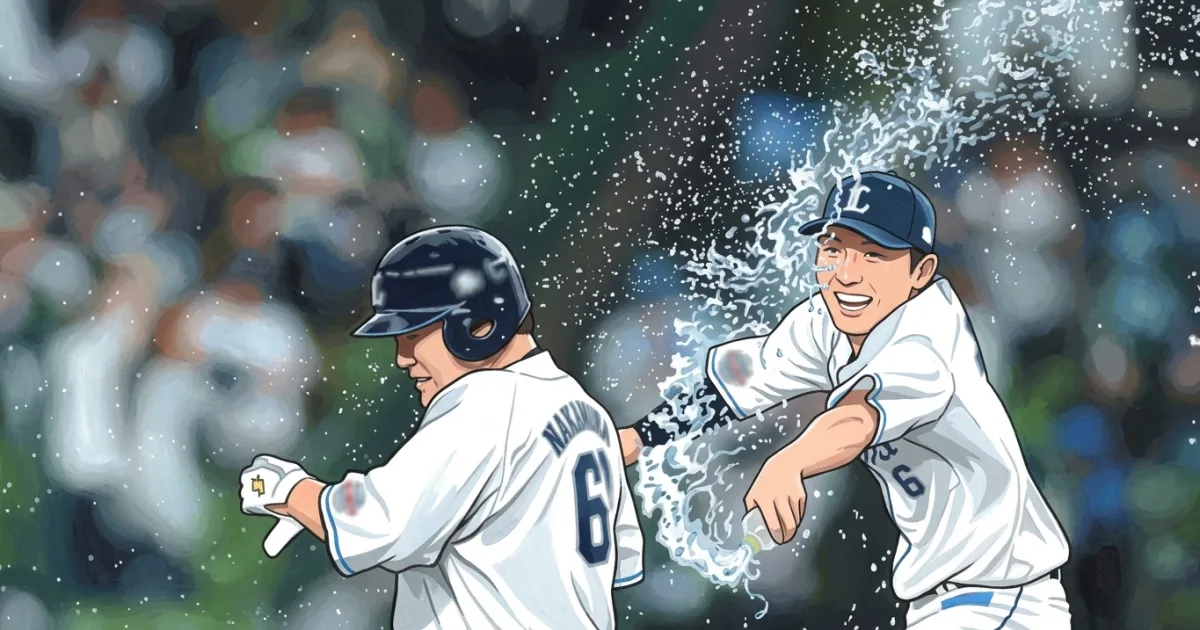 西武・中村剛也が代打で劇的なサヨナラ打　ウオーターシャワーに「インフルエンザ明けなんで掛かりたくない…」