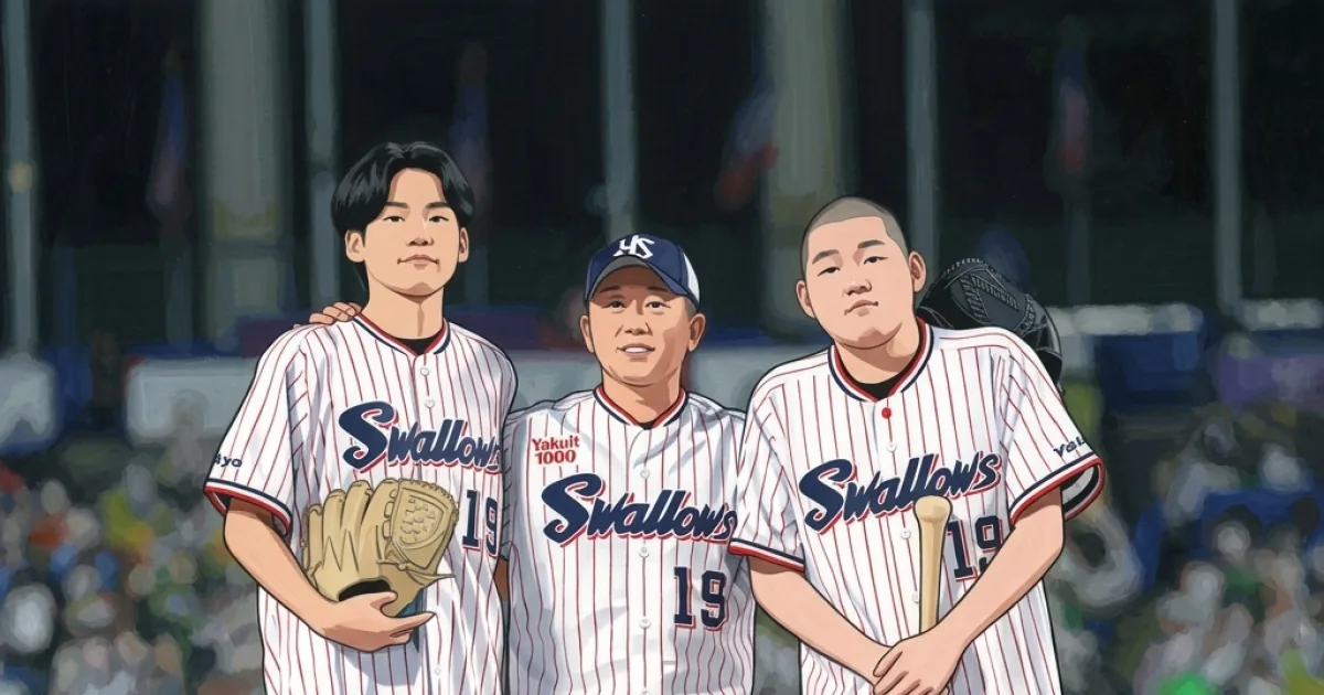 【記事全文】【石川雅規引退試合】セレモニアルピッチは家族で 花束贈呈には真中氏と高津氏が登場