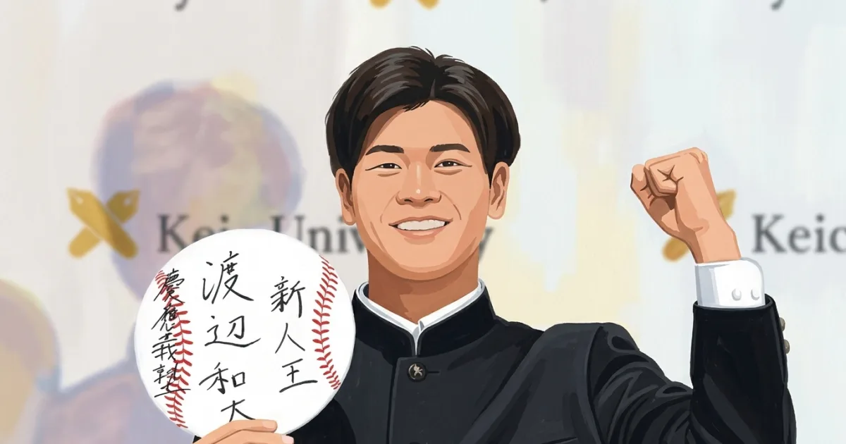 【ドラフト】慶大・渡辺和大「パ・リーグでも一番強い球団で戦える」ソフトバンクから3位指名