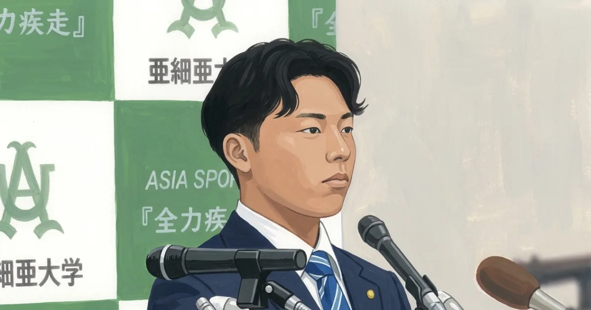 【ドラフト】広島１位指名の亜大・山里宝 新井監督の印象は…「野球に熱心な方。その熱に負けないように」