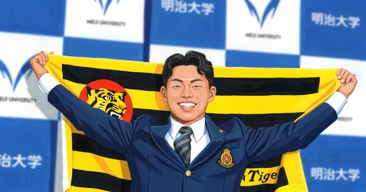 【ドラフト会議】史上最長更新の17年連続指名の明大は阪神1位・榊原ら大量4人指名 17年間で最多